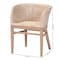 Bali & Pari Papua Modern Bohemian Antique White Washed Rattan and Mahogany Wood Dining Chair 243-13489-ZORO - alternate 4